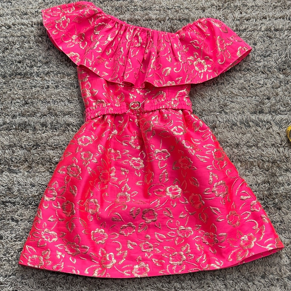 Lilly Pulitzer Vibrant Pink One-Shoulder Dress - Picture 2 of 10
